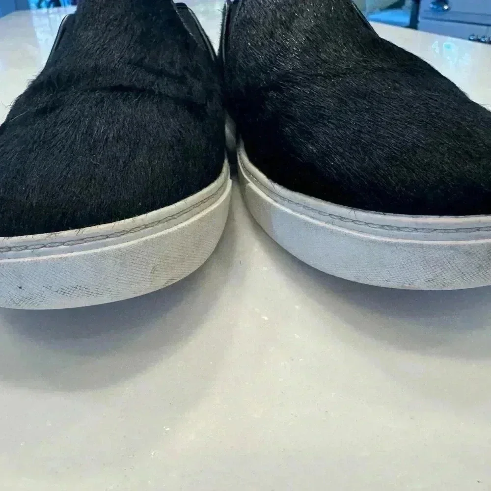 Cole Haan Grand OS slip on sneakers leather calf hair black size 8B